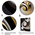 thumbnail image 3 of Designart Gold And Black Stained Glass Spiral III Canvas Wall Art, 3 of 5