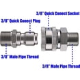 thumbnail image 2 of Stainless Steel Quick Connect Fittings, High Pressure Washer Accessories for Rustproof Performance, Precision Crafted Adapters Support Up to 5000 Psi, 2 of 4