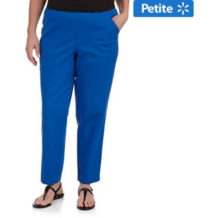 Women's Plus-Size Petite Stretch Straight-Leg Pull-On Twill Pants