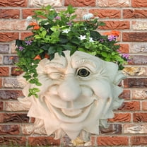 Homestyles Mr. Sun Shine Muggly Face Tree & Patio Wall Garden Statue Planter