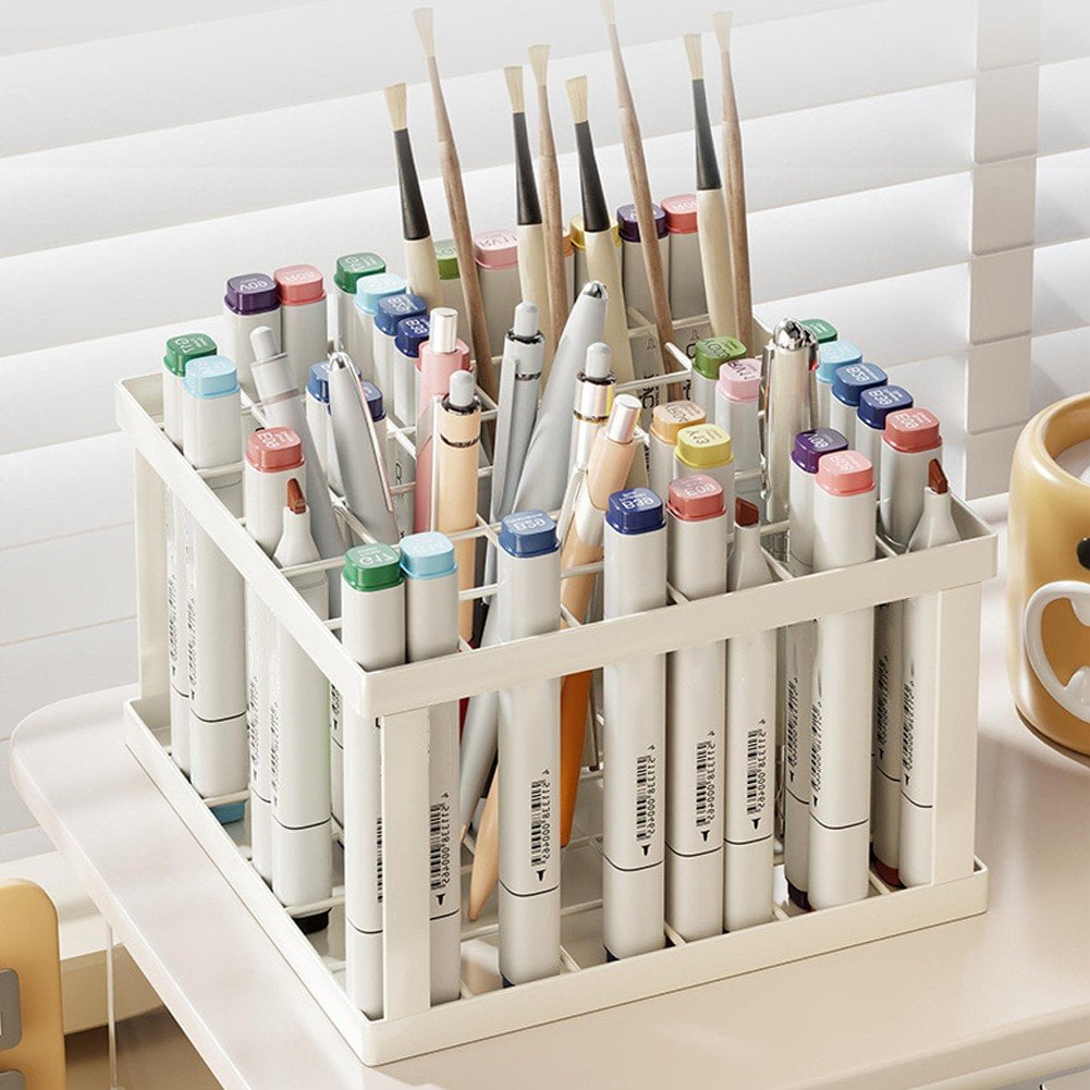 36 Holes Marker Storage Holder Pen Storage Paint Brush Holder Pencil Holder Desk Stand Organizer for Paint Brushes Colored Pencils Markers