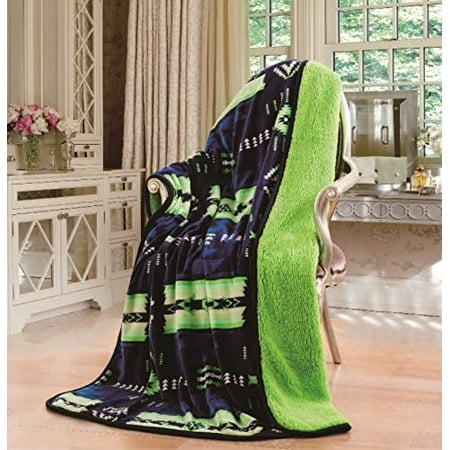 Great Northern Deer Print Sherpa Throw Blanket – Ultra Soft Fleece & Sherpa Reversible Blanket