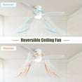 thumbnail image 2 of Sofucor 52 inch Wood Low Profile White Ceiling Fans with Lights and Remote, Modern Flush Mount Quiet Ceiling Fan for Bedroom, Reversible DC Moto for Living Room/Farmhouse/Patio/Indoor/Outdoor, 2 of 10