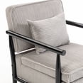 thumbnail image 6 of CQSXDA Mid Century Modern Accent Storage Chair Upholstered Fabric with Waist Cushion for Living Room or Bedroom, Antique Grey, 6 of 11