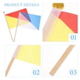 thumbnail image 3 of UPOUART Signal Flag for Decor with Comfortable Grip Handle Assorted Color Wood and Polyester 6pcs, 3 of 8