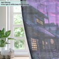 thumbnail image 4 of Yayeee Window Curtains Set of 2 for Living Room Light Filtering 63"x42", Purple Street, 4 of 7