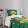 thumbnail image 3 of Ambesonne Tiki Bar Quilted Bedspread Set 2 Pcs, Surf Bar Holiday, Twin Size, Multicolor, 3 of 5