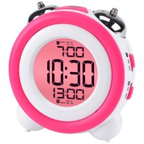 Unique Bargains Backlight Design Loud Alarm Clock Red 4.3"L x 2.4"W x 4.3"H
