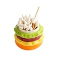 thumbnail image 3 of Cute Hamburger Toothpick Holder With Lid Ceramic Toothpick Dispenser Qtip Pick Holder Cute And ToothpickDispenser For Bathroom Home Counter Canteen Kitchen, 3 of 8