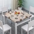 thumbnail image 3 of Dachshund and Paws Square Fitted Tablecloth with Elastic Edge,Square Table Cover,Washable Elastic Table Cover for Home Kitchen Party Decor 36"x36", 3 of 6
