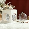 thumbnail image 5 of Clear Glass Christmas Ornaments White Sequin Baubles Hanging Balls 3.15x3.54 Inch Xmas Tree Decorations Holiday Glass Ball Decorations, 5 of 5