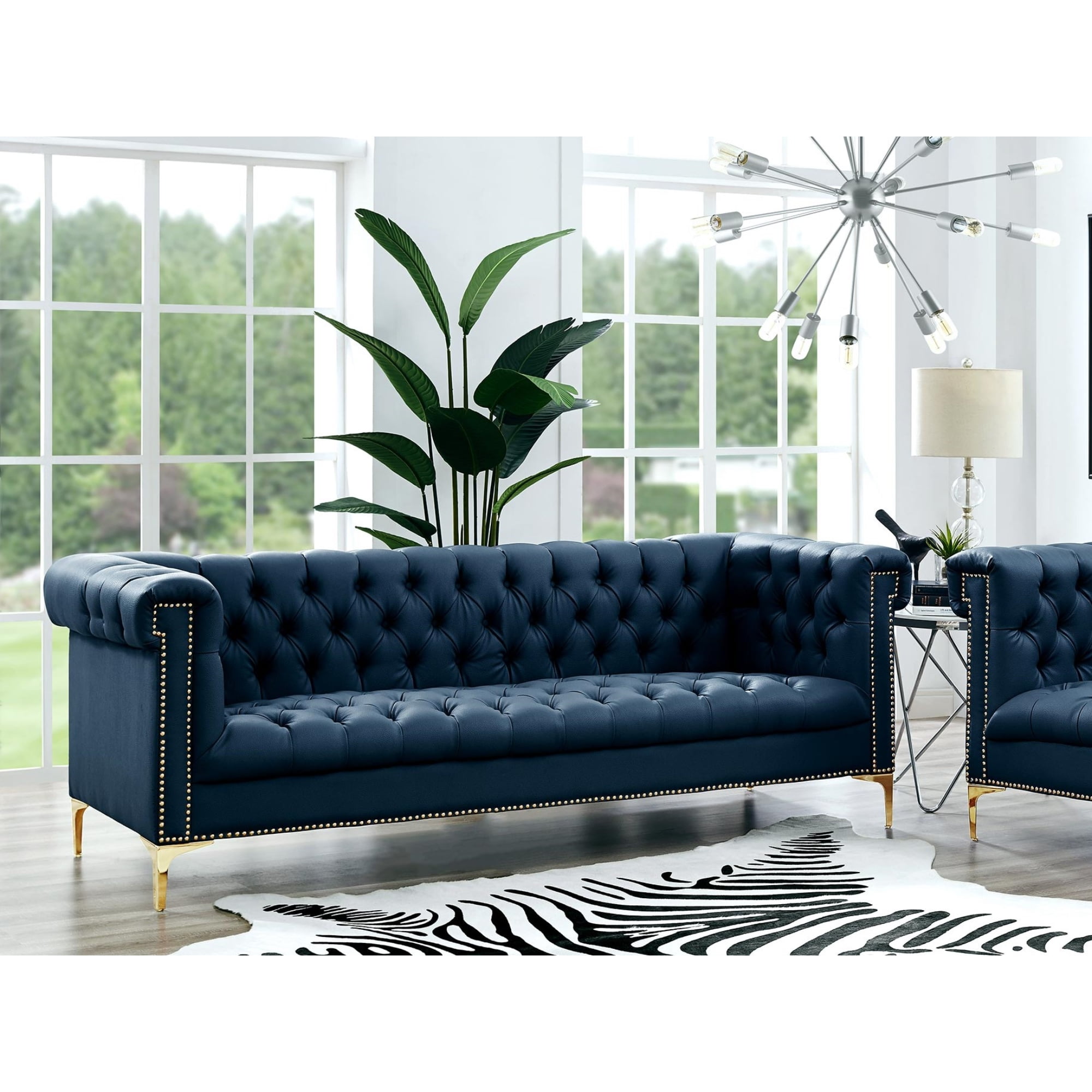 Inspired Home Edward Faux Leather Sofa