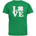 thumbnail image 1 of T-Shirt Adulte Vert Trèfle Irlandais Amour - Fête de la Saint-Patrick, 1 of 1