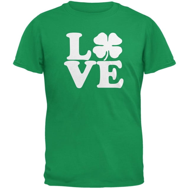 T-Shirt Adulte Vert Trèfle Irlandais Amour - Fête de la Saint-Patrick
