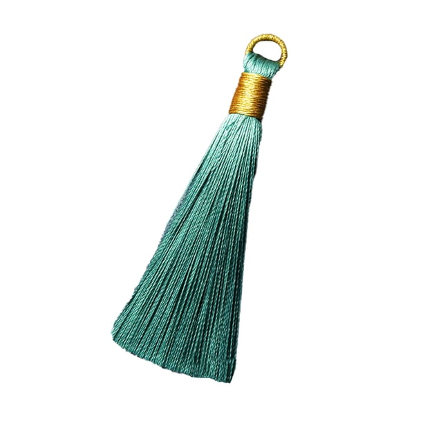 Marcapáginas para hacer joyas Minnieouse con borlas de 8cm colgante con flecos decoración de vestir Verde claro