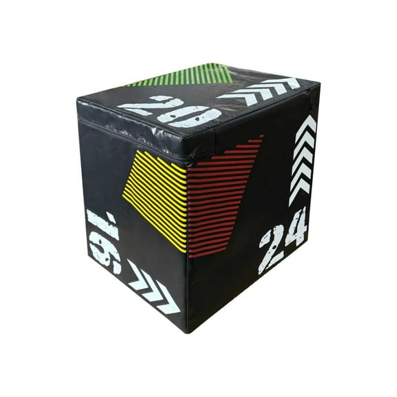 3 in 1 Plyo Jump Box, Soft Jumping Box for Excerise Training,High-Density Foam and Wood Board Plyometric Jump Box for Home Gym，Weight Capacity 1000LB