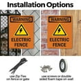 thumbnail image 3 of (2 Pack) Electric Fence With Symbol OSHA Warning Sign 18 Inch X 24 Inch Plastic Sign, Weather Resistant, UV Protected for Workplace, Business, and Construction Site, Made in the USA, 3 of 8