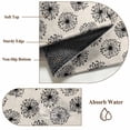 thumbnail image 2 of Black Beige Dandelion Area Rug 3x5 Washable Rug Non Slip Farmhouse Botanical Blossom Large Area Rug Indoor Floor Carpet for Entryway Bedroom Kitchen Living Room Home Office Dining Room Nursery, 2 of 8