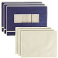 thumbnail image 3 of 3 Pack Stackable Storage Bins With Lids, Handles, Foldable for Closet Organization (12 Inch, Navy Blue), 3 of 10
