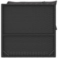 thumbnail image 3 of vidaXL 3 Piece Garden Lounge Set with Cushions Black Poly Rattan, 3 of 5