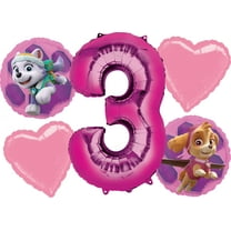 Anagram Paw Patrol Girl Balloon, Foil Pink, 5 Count