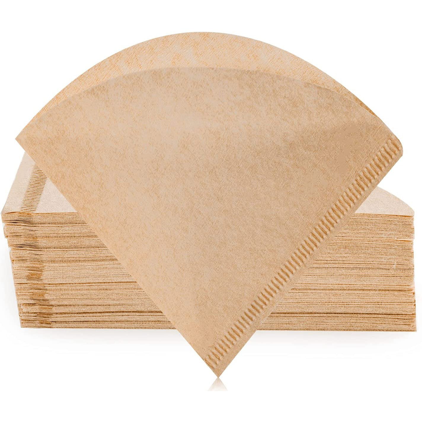 100x Unbleached Natural Brown Coffee Filters #4 for 2-4 Cup Coffee Maker