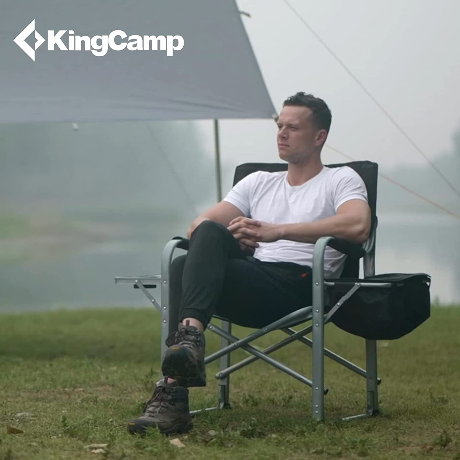 KingCamp KC3849_Black/MediumGrey-USVC1 Camping Chairs, one Size並行輸入  テーブル、チェア、ハンモック