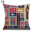 thumbnail image 1 of HEVIRGO Housse de Coussin en Lin avec Motifs de Drapeaux de Londres, 1 of 10