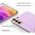 thumbnail image 4 of Bling Phone Case for Samsung Galaxy S21 FE 5g Case Clear Glitter Sparkle, Cute Pink Samsung S21 FE Case Silicone Slim Transparent Cover Soft Shockproof(Purple), 4 of 14