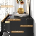 thumbnail image 4 of ChVans 8 Drawer Double Dresser for Bedroom, 47" Wide 41" Tall Modern High Gloss Black Dresser with Wood Chest of 8 Drawer Handle Free for Bedroom, Living Room, Entryway, Hallway, 4 of 6