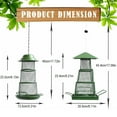 thumbnail image 3 of Kjfeif Mangeoire Extérieure Suspendue en Métal avec Toit Protecteur, Grande Capacité et Conception Durable, Station d'Alimentation Résistante aux Écureuils pour Petits Oiseaux et Usage au Jardin, 3 of 9