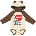 thumbnail image 3 of Inktastic I Love My Papa Boys or Girls Long Sleeve Baby Bodysuit, 3 of 5