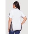 thumbnail image 4 of Women's Plus Size Color Blocked Tokyo Racing Graphic Polo Top, 4 of 4