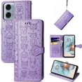 thumbnail image 2 of Funda Cartera FOXDOCK para Motorola Moto G24 Power , Flip PU con Relieve de Gatos y Perros, Tarjetero y Soporte, 2 of 6