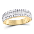 thumbnail image 4 of 14kt Yellow Gold Womens Baguette Diamond Fashion Anniversary Ring 7/8 Cttw, 4 of 4