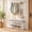 White, variant on ANJORALA 4-in-1 Coat Rack with Bench, Industrial Entryway Hall Tree with 2 Tier Shoe Rack,Black