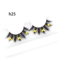 thumbnail image 1 of Nvzi 1 par de pestañas postizas con purpurina y lentejuelas de colores, pestañas postizas de visón esponjoso para fiesta, maquillaje de escenario, pestañas postizas coloridas (h25), 1 of 3
