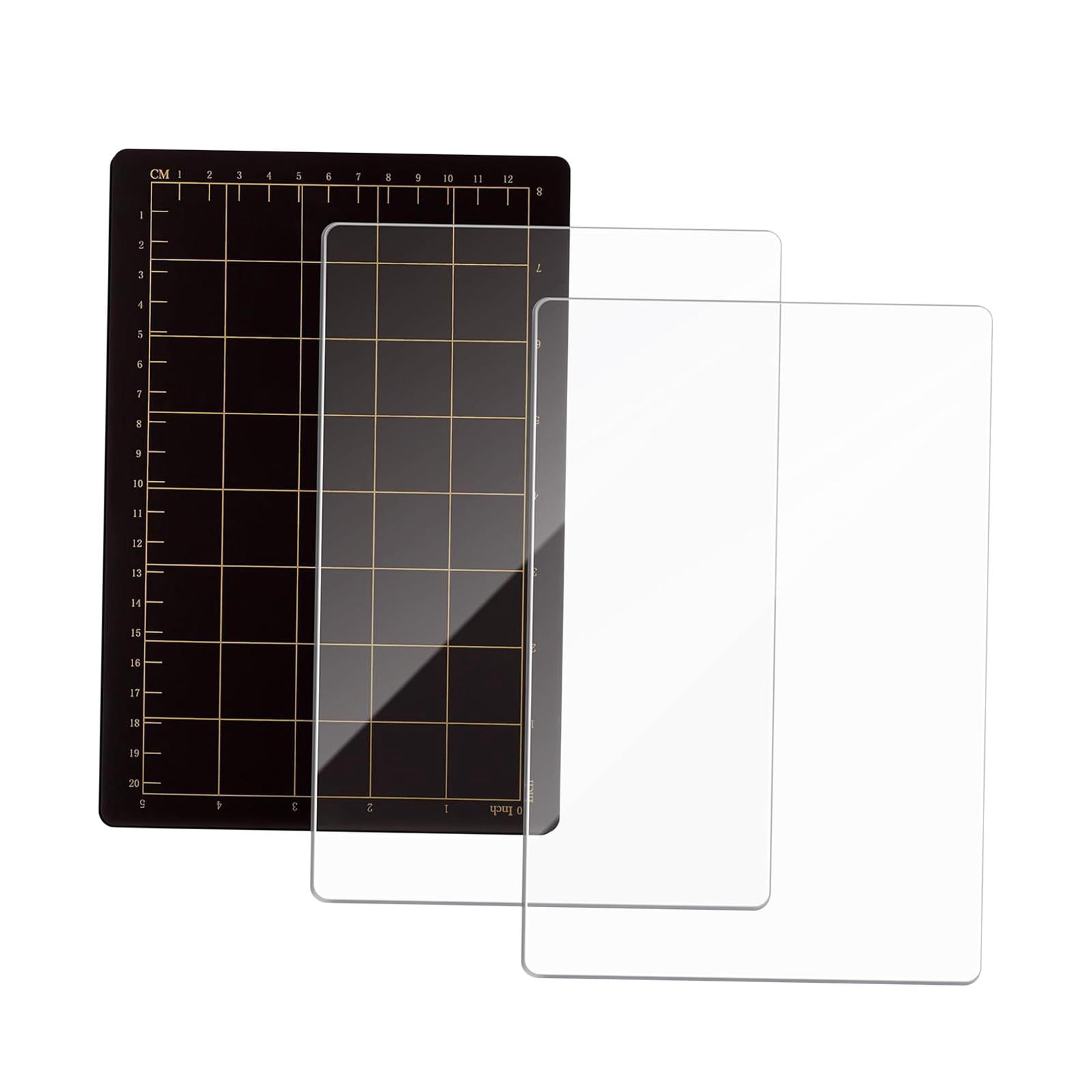 GUOOL Transparent Acrylic Cutting Mats for Small Die-cutting Machines, Essential Standard Size 8.9" X 6", Suitable for Projects, Embossing And Mor