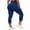 Capri 53# 1Pack:Navy Blue, variant on Womens Plus Size High Waist Capri Yoga Leggings Cropped Pant for Workout with Two Pockets,Navy Blue,US Size 2XL