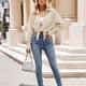 thumbnail image 4 of Camisa de mujer, blusas lisas, camisa de gofre, camisas elegantes, blusas con cuello en V, blusa túnica, blusa camisera de manga larga con botones, blusa camisera informal, festiva S-XXL, 4 of 5