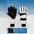 thumbnail image 4 of Men Women Winter Ski Gloves for Men Women Touchscreen Compatible Thermal Lined Thick Cold Weather Outdoor Protection White, 4 of 4