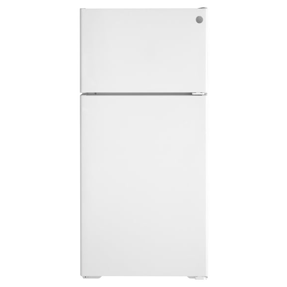 GE Appliances Top Freezer Freestanding Refrigerator, White
