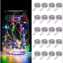 20 Pack Fairy Lights Battery Operated, 3.3ft 10 Led Mini Waterproof Fairy String Lights Silver Wire