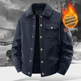 thumbnail image 2 of Men's Winter Warm Padded And Thickened With Pockets Casual Style Lapel Coat Jacket, 2 of 5