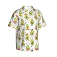 thumbnail image 2 of Daiia Avocado Playing Music Hawaiian Shirt for Men Gentle Cotton Regular Short Sleeve Casual-X-Large, 2 of 9
