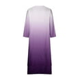 thumbnail image 5 of Ayolanni V-Neck Holiday Dresses for Women 2025 Purple Long Sleeve Ombre Maxi Dresses Tween Dresses XL, 5 of 5