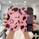 thumbnail image 2 of Carcasa Para IPhone 7 Plus 11 6 6S 8 14 Plus XR 11 12 13 14 PRO MAX 11 12 13 X XS MAX Se 2020 6SPlus 7Plus 6Plus 8Plus 14Plus XSMAX Rosa Manchado Gato 3D Borde Curvado Ondulado Estuche Brillante, 2 of 4