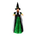 thumbnail image 2 of Sound Activated Halloween Green Witch Prop, LED Glowing Light Up Spooky Witch Figure, Realistic Scary Decor For Indoor House Bedroom Halloween Party Haunted House Holiday Display, 2 of 4