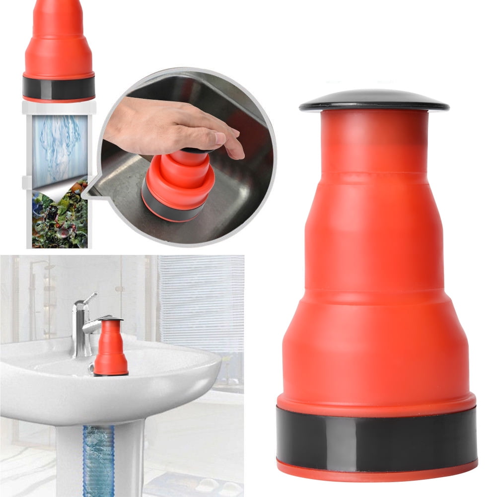 Small Force Toilet Plunger Reusable Plastic Manual Clog Remover Fit for All Types of Drains for Kitchen Sink Bathroom Toilet Hand Drain Plunger