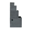thumbnail image 4 of Miekor Furniture 19.7x19.7x41.7" Gray Cement 4 Tier Block Water Fountain Outdoor 23987, 4 of 7